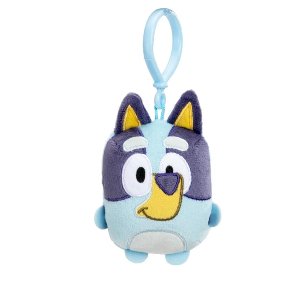 Bluey Mini Plush, 4.75 Inch Tall Plush Toys with Clip, Perfect to Clip onto Bags and Backpacks, Ages 3