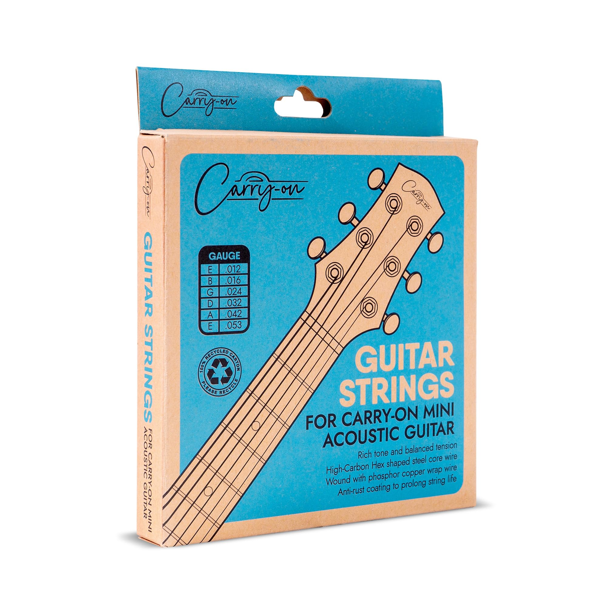Carry-on Acoustic Guitar Strings Specifically designed for the Carry-on Mini Acoustic Guitar