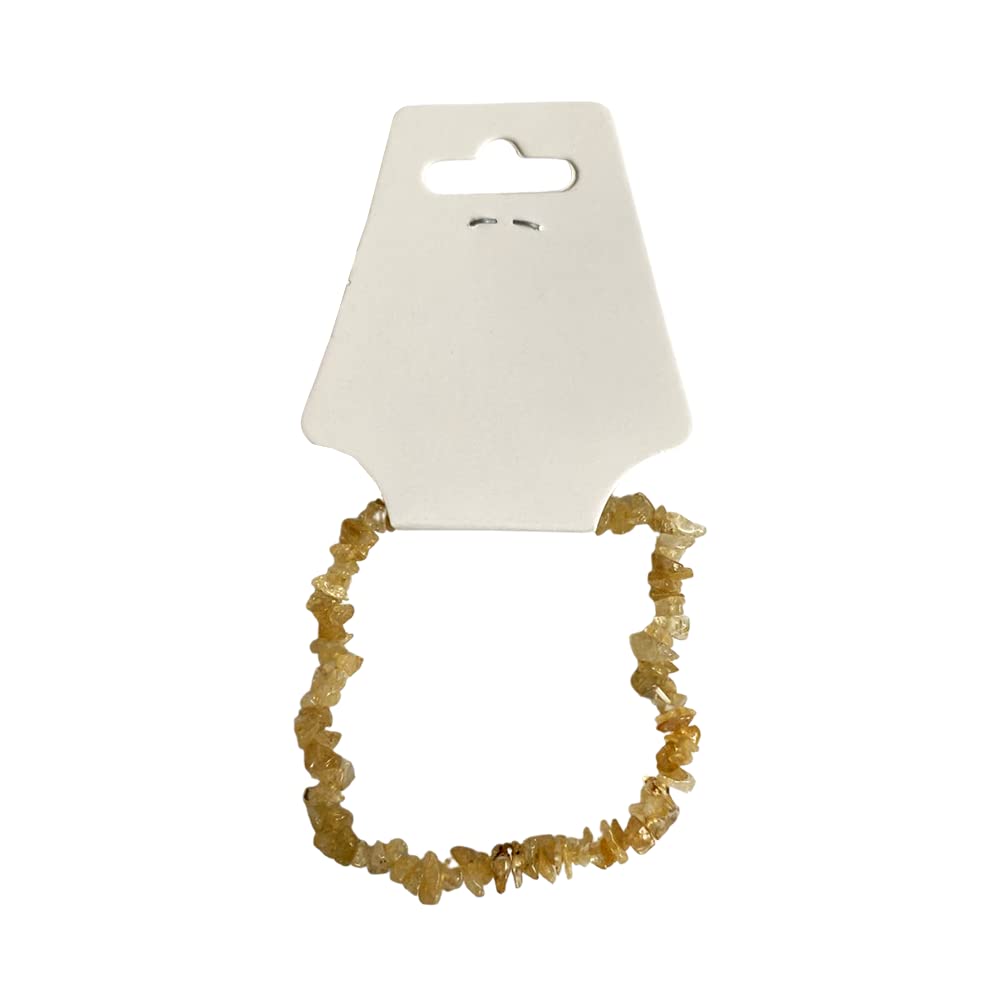 VIE Gemstone Chip Stretch Bracelet (Citrine)