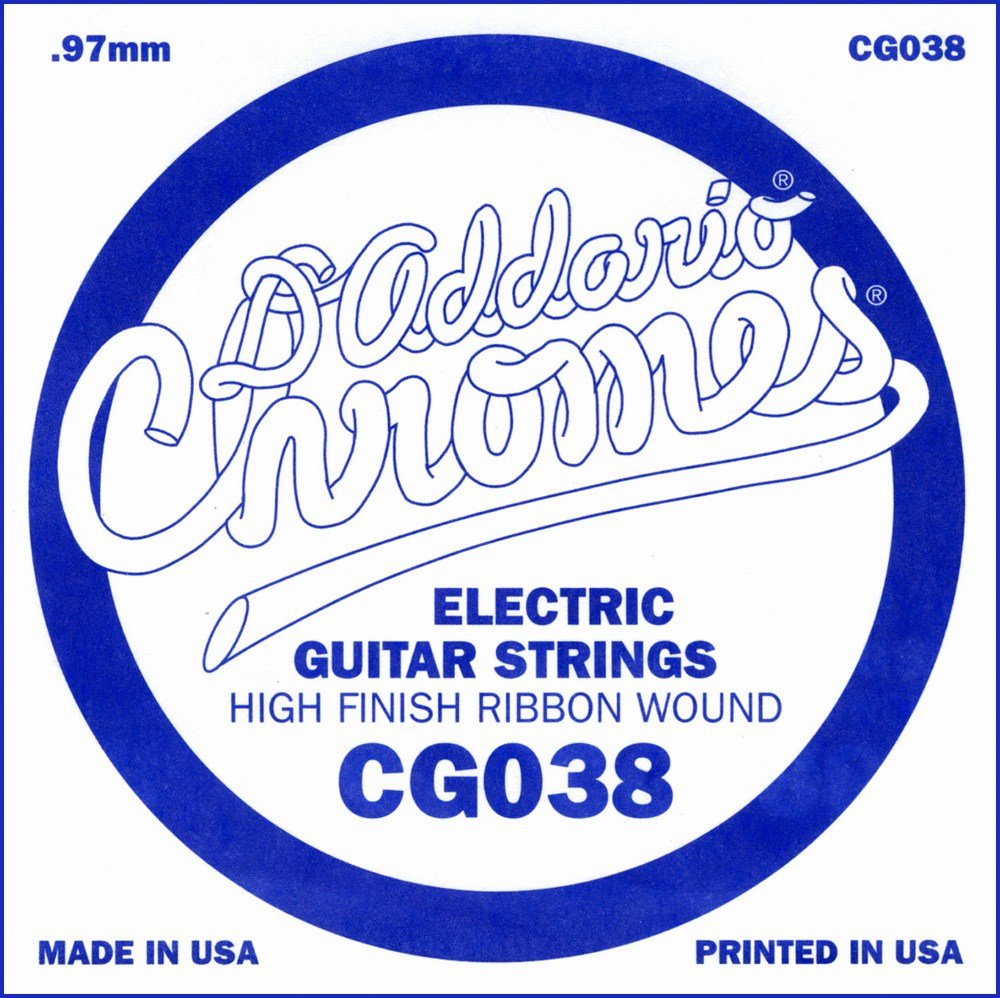 D'Addario .038 Flat Wound Single String for Electric Guitar