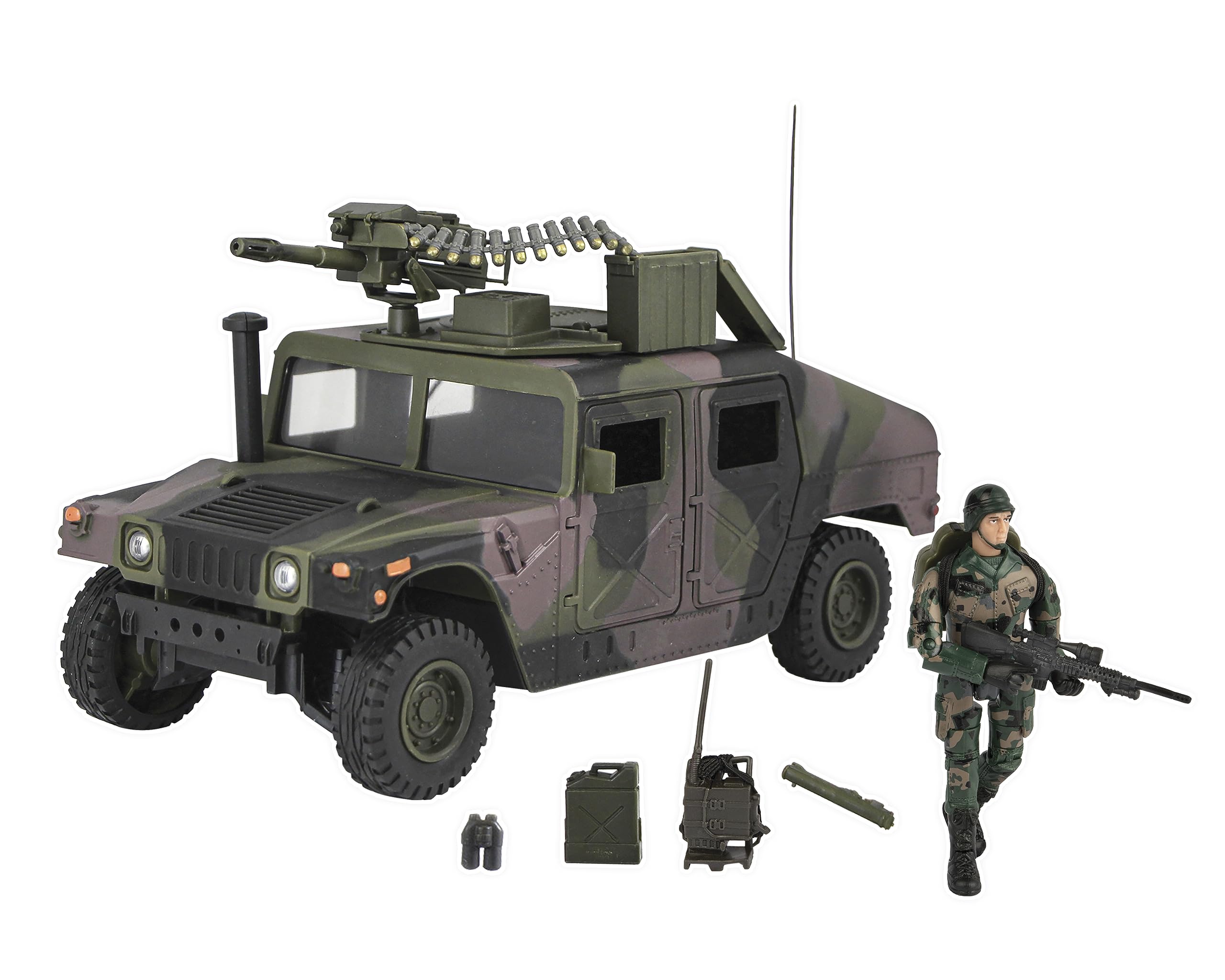 WORLD PEACEKEEPERS from Peterkin | 26cm Humvee Assault Vehicle with Military Figures and Accessories | 1:18 Scale | Action Figures & Accessories | Ages 3+