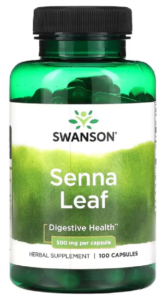 Swanson - Senna Leaf 500 mg | Unterstützung für die Verdauung und Darmgesundheit - 100 Kapseln
