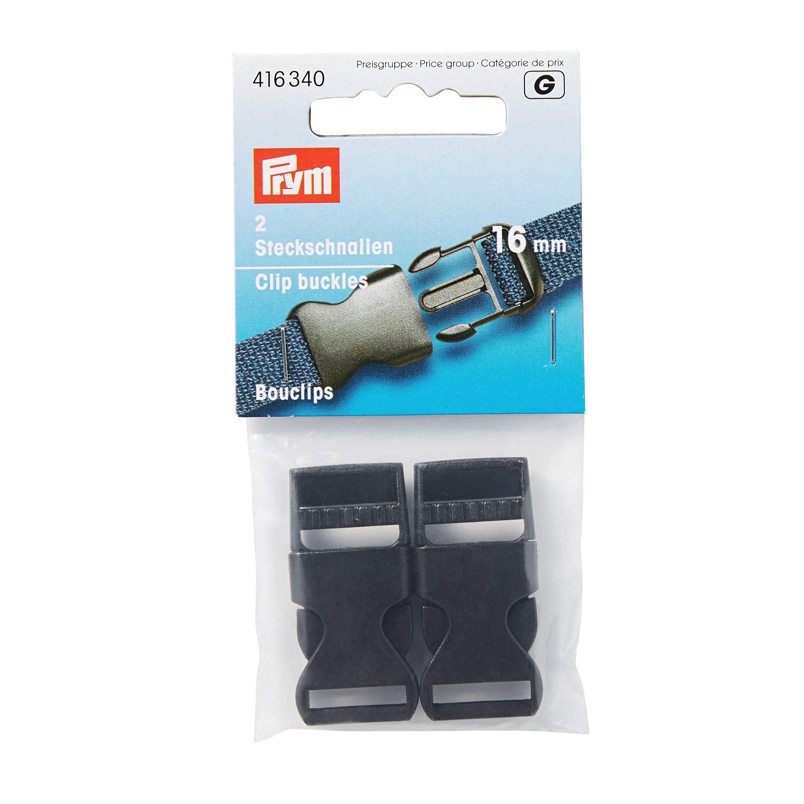 Prym Clip Buckle, Black, One Size