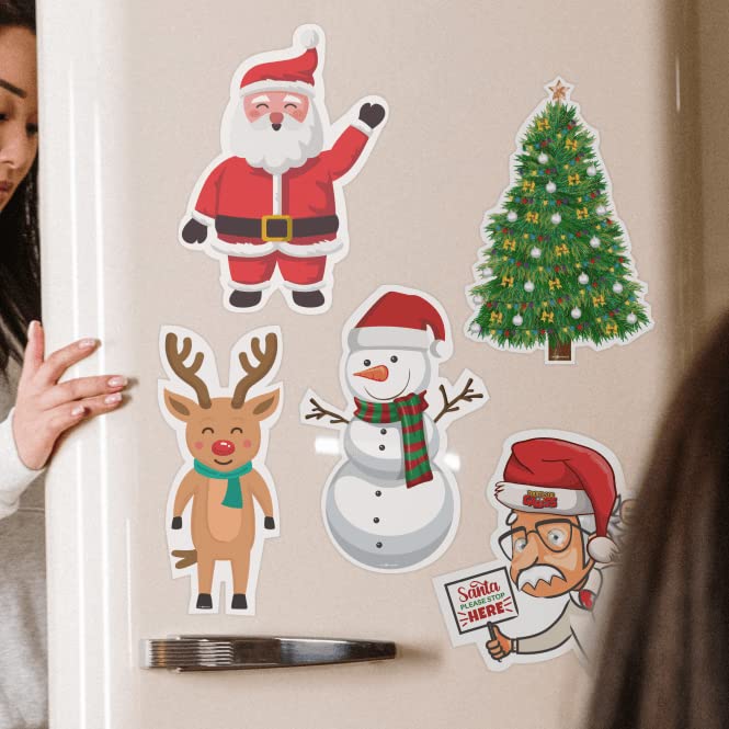 MagFlex® A4 Flexible Magnetic Christmas Character Cut-Outs for Kitchen, House, Home, Office, Classroom, or Bedroom - Assorted