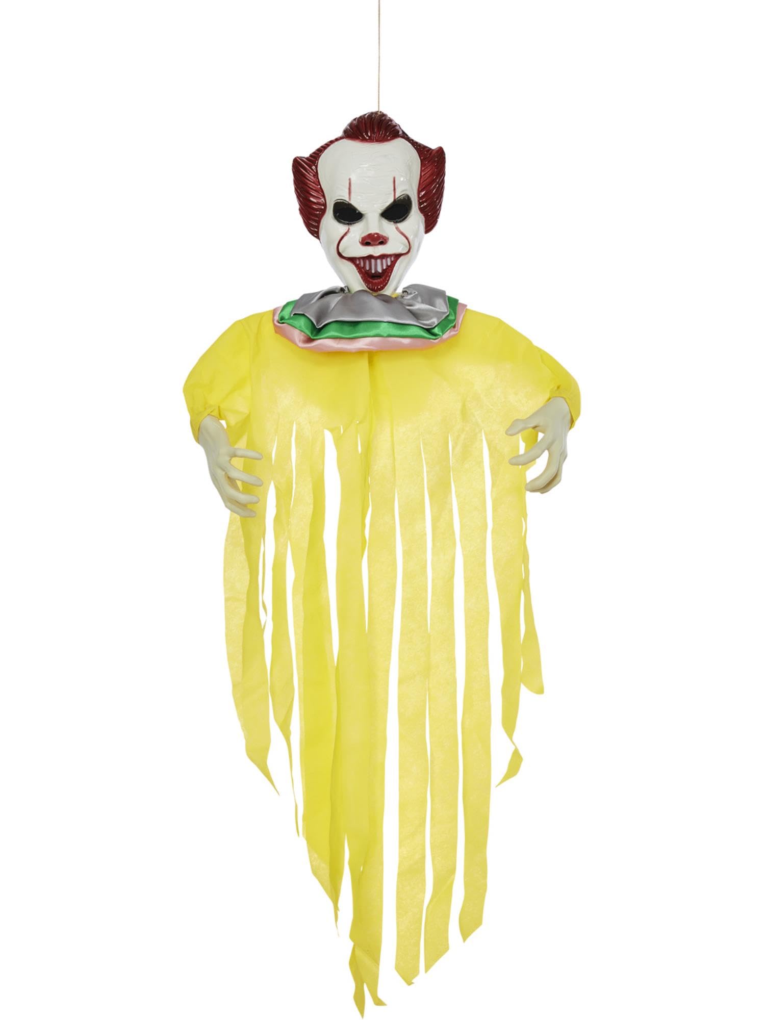 Smiffys Hanging Creepy Clown Prop, Approx. 130cm/51”, Halloween Fancy Dress Accessory, Clown Dress Up Party Goods