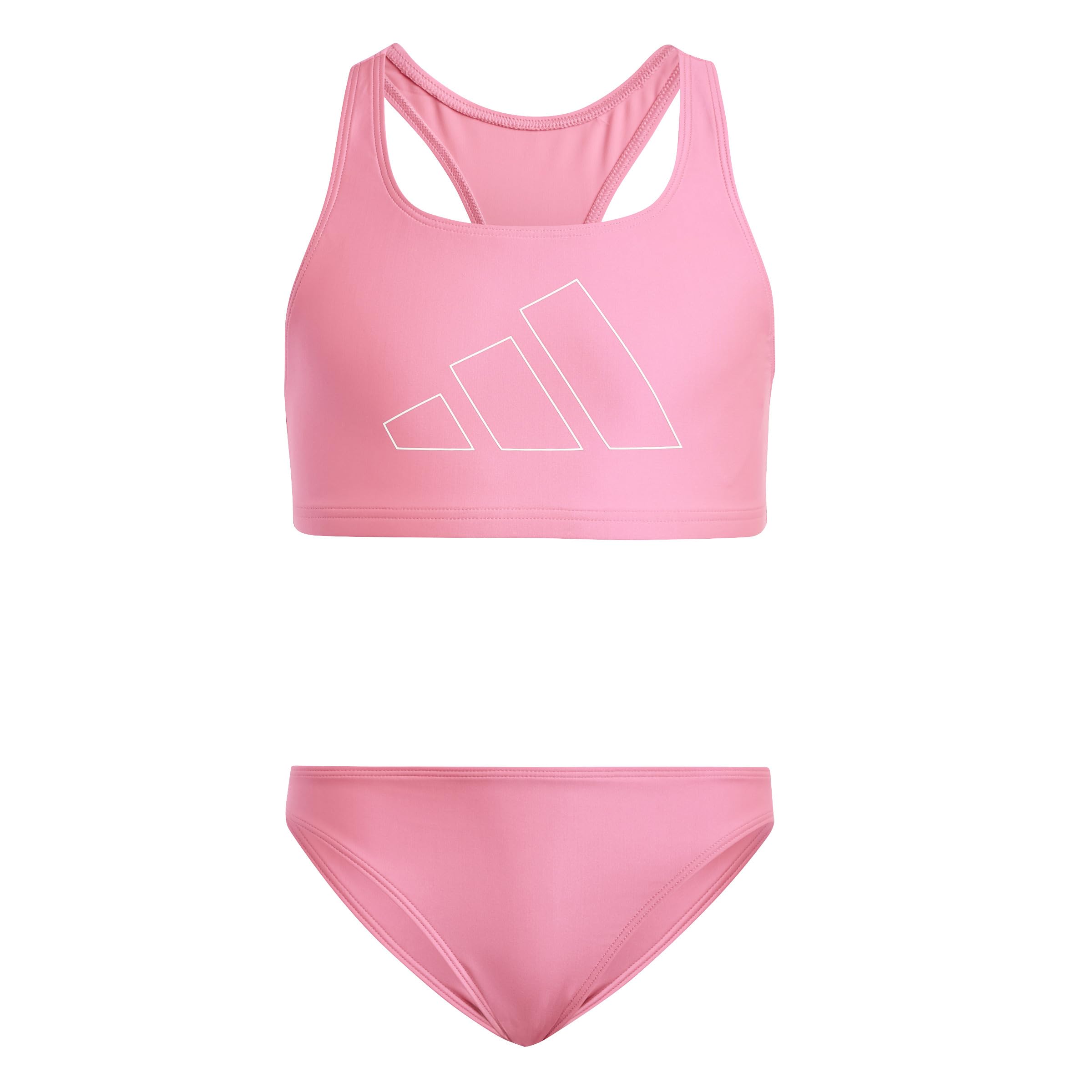 adidas Girl's Logo Bikini Set Kids, Lucid Pink/Lucid Pink, 7-8 Years