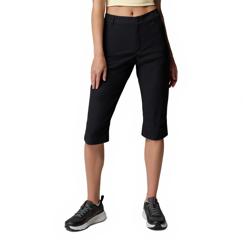 Columbia Women's Leslie Falls Knee Pant, Hiking Shorts, Black, W6/L18