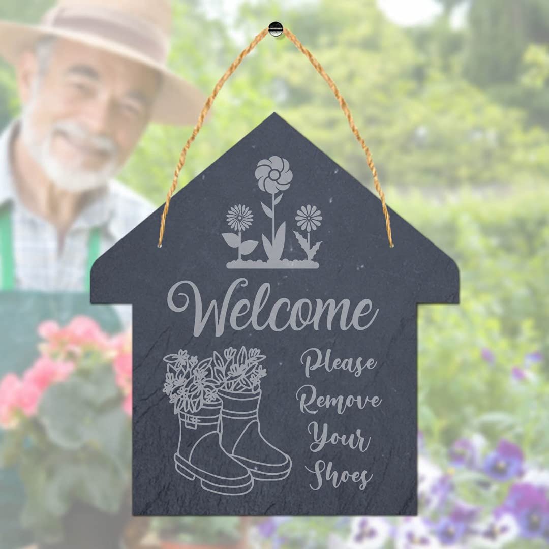 Stukk, House Slate, Home, Decoration, Black, 15cm (Small)