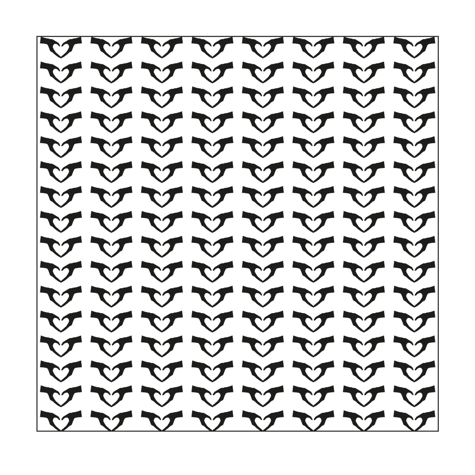 Vaessen Creative Craft Stencil, Hands, for Adding Colourful Patterns and Texture to Papercraft Projects, White, 15 x 15 cm