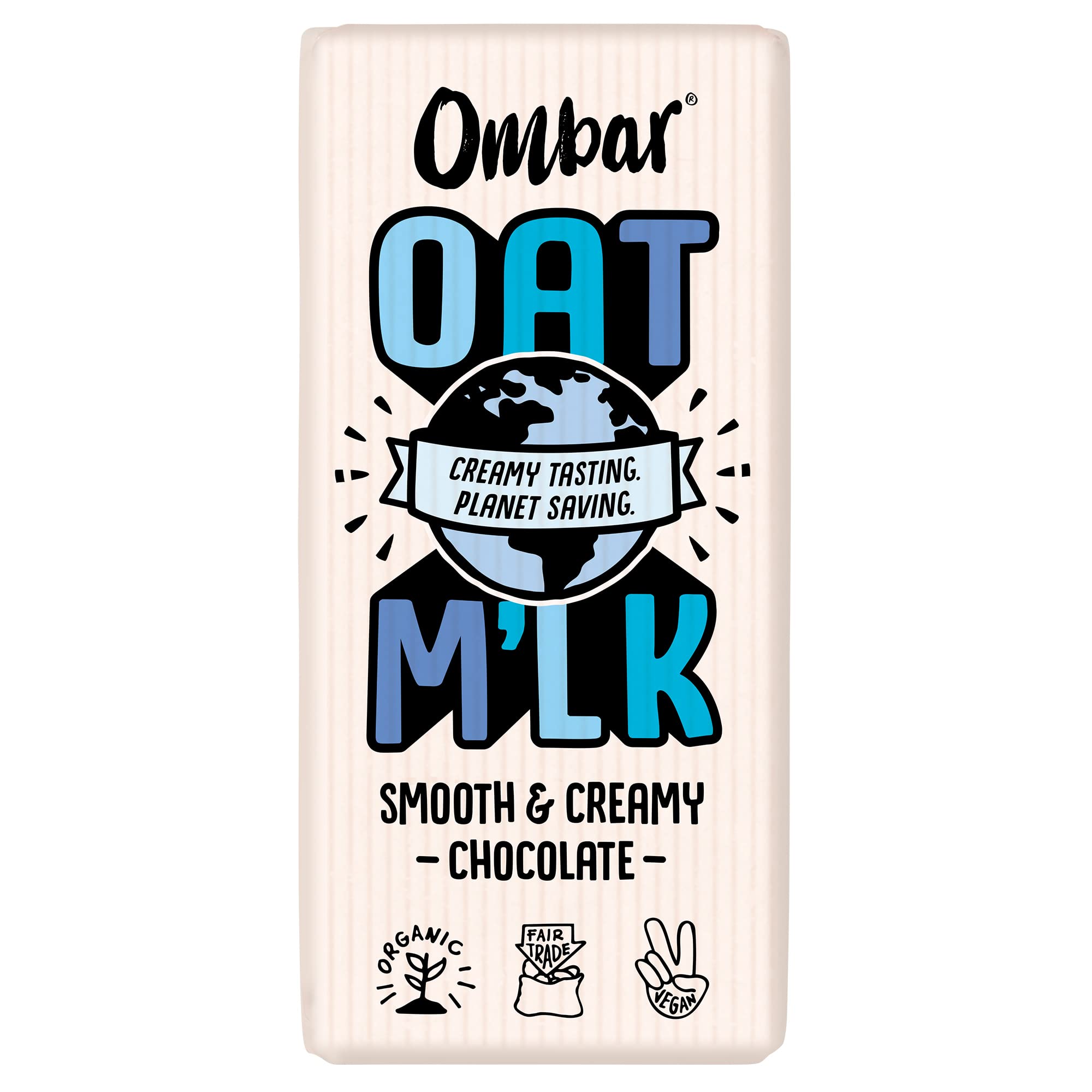 Vegan Chocolate - Ombar Oat M'lk Bar (70g) Smooth & Creamy, Organic Fair Trade, Dairy Free Chocolate