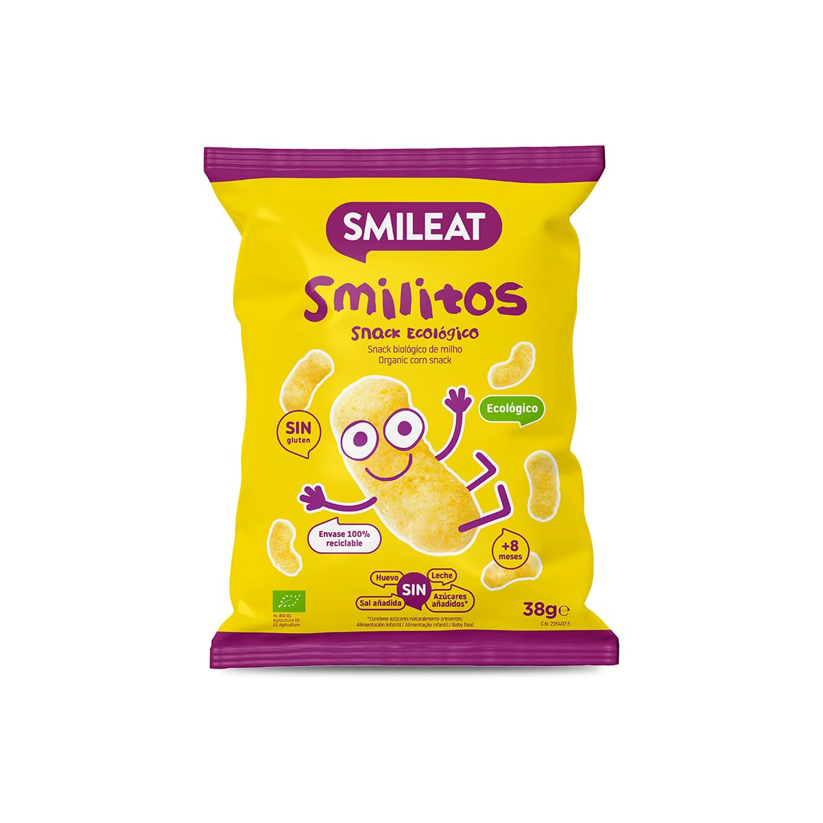 Smileat Smilitos Snacks De Maiz Ecologicos 38g