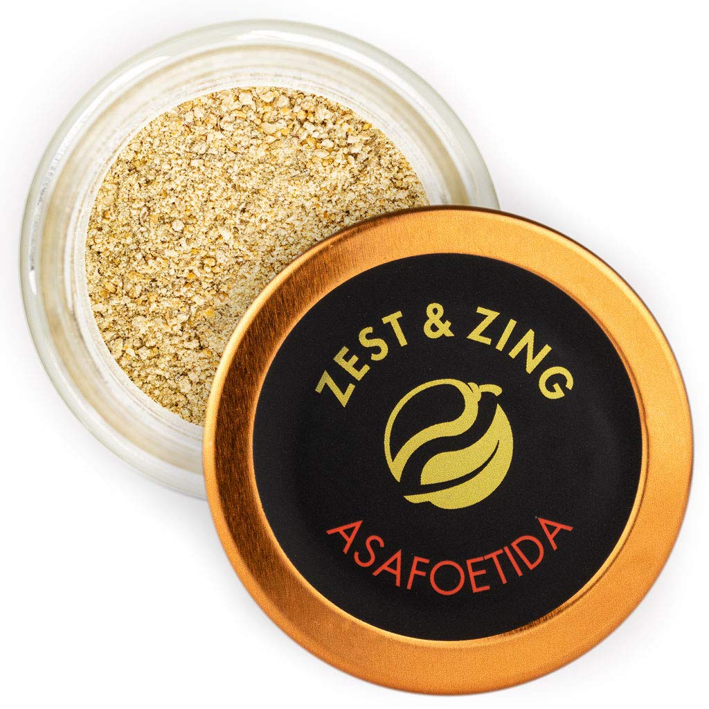 Asafoetida Hing (Perfectly Ground), 30g Spice Jar - Premium Spices by ZEST & ZING. Fresher, Convenient, Stackable Spice Jars.