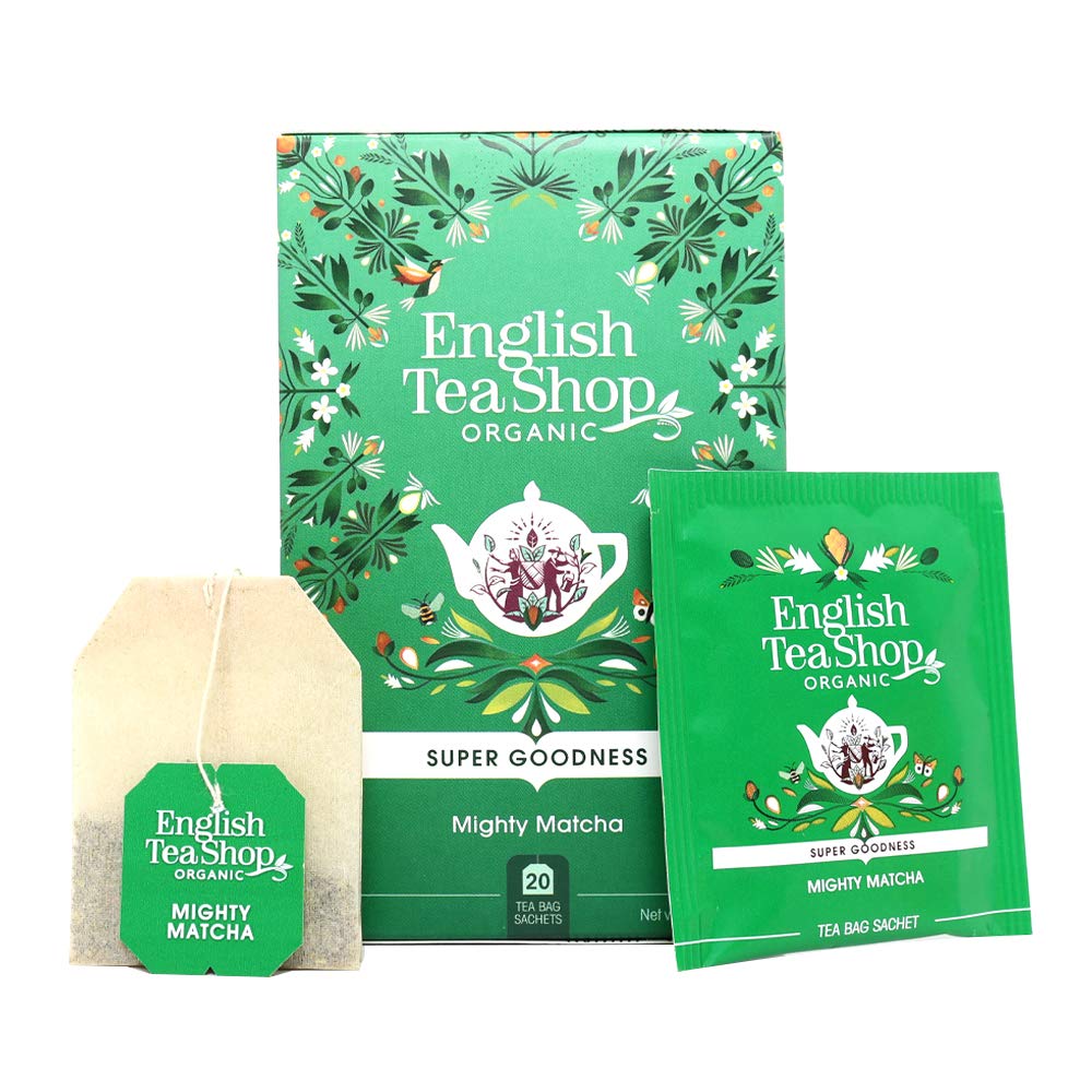 English Tea Shop Organic Mighty Matcha - 20 Tea Bag Sachets, 35 g