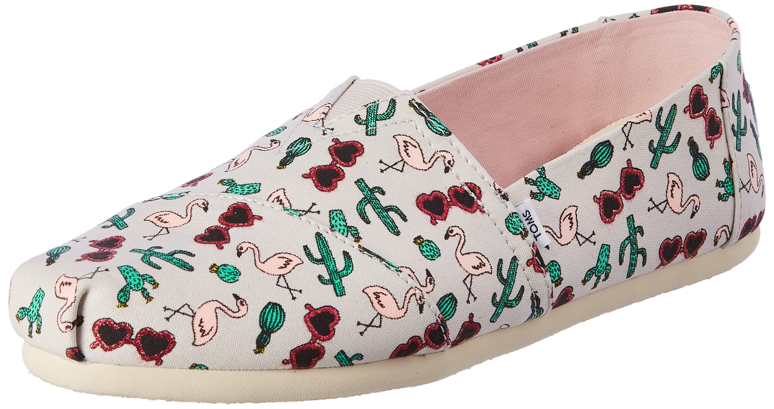 TOMS Women's Alpargata Loafer Flat, Grey Flamingo, 3 UK