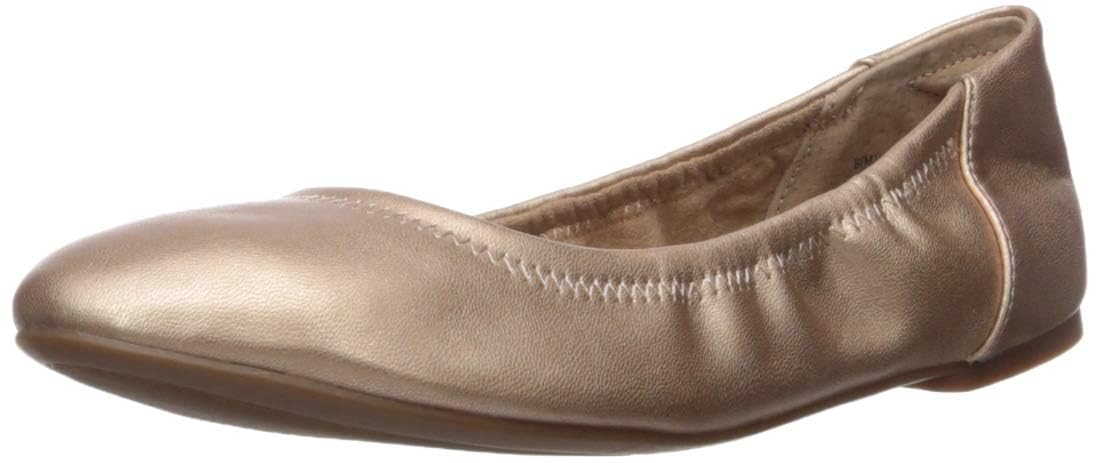 Amazon Essentials Women's Belice Slip On Ballet Flat, Rose Gold, 12 UK